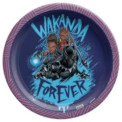 Marvel Black Panther "Wakanda Forever" 7-Inch Round Paper Plates - 8 Pack