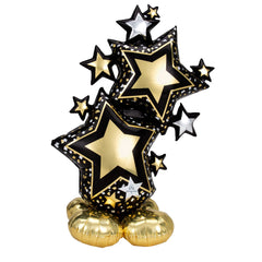Star Cluster Black Metallic AirLoonz Balloon
