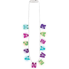 Starlight "Happy New Year" Colorful LED Light-Up Necklace