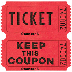 Red Double Ticket Roll - 2000 Pack for Event Planning