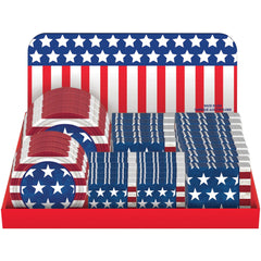 Americana Patriotic Tableware Display