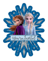 Disney Frozen 2 Anna & Elsa Snowflake Invitations with Envelopes, 8-Pack
