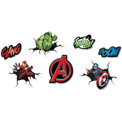 Marvel Avengers Wall Decoration Kit - Dynamic 3D Cutouts for Kids' Birthday Parties