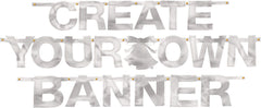 Silver Foil DIY Customizable Banner Kit for Weddings