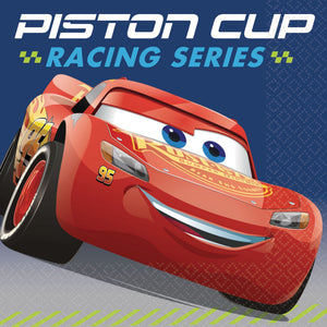 Disney Cars 3 Lightning McQueen Beverage Napkins, 16-Pack