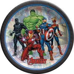 Marvel Avengers Powers Unite 7" Round Dessert Plates - 8 Pack