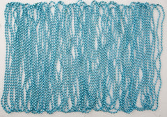 Light Blue Bead Necklaces - 50 Pack, 30" Round Beads