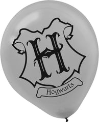 Harry Potter Hogwarts Latex Balloons, 12" Gold, 6 Pack