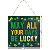 Lucky Light-Up St. Patrick's Day Hanging Sign