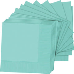 Robin's Egg Blue Beverage Napkins - 5 in.