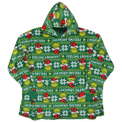 Grinch Fair Isle Hooded Poncho for Christmas