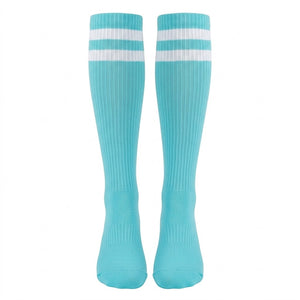 Turquoise Athletic Knee-High Socks for Team Spirit