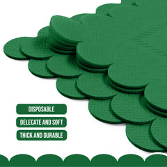 Emerald Green Scallop Beverage Napkins - 50 Ct.