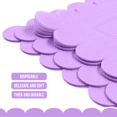 Lavender Scallop Beverage Napkins - 4.75 In. X 4.75 In. | 50 Ct.