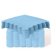 Light Blue Scallop Beverage Napkins - 50 Ct.