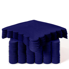 Dark Purple Scallop Beverage Napkins - 50 Ct.
