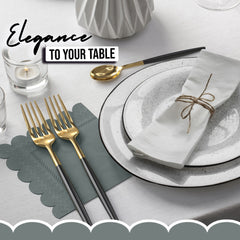 Silver Scallop Beverage Napkins - 50 Ct.