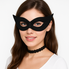Chic Black Winged Eye Mask - Fashionable Costume Accessory