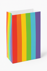 Colorful Mini Rainbow Paper Treat Bags - 12 Pack