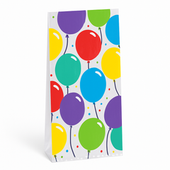Colorful Balloon Party Favor Cello Bags, 4" x 9.5", 16 Pack