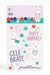 Llama Fun Party Treat Bags with Twist Ties, 20-Count