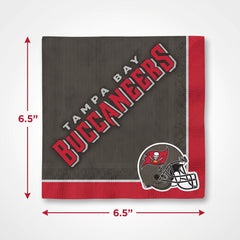 Tampa Bay Buccaneers NFL Lunch Napkins - 6.5 In. x 6.5 In.