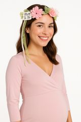 "Mom To Be" Floral Crown for Baby Shower