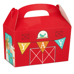 Barnyard Bash Treat Boxes for Baby's First Birthday - 8 Pack