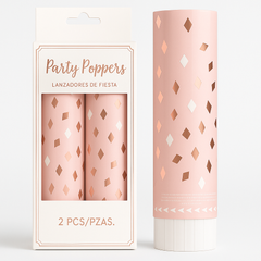 Blush Pink Birthday Confetti Popper - 2 Pack