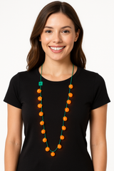 Light-Up Pumpkin Halloween Necklace