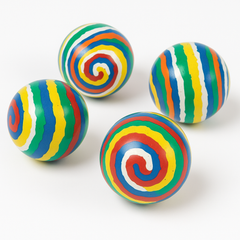 Colorful Striped Bounce Ball Party Favors, 8-Pack