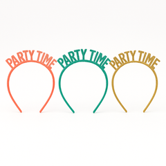 "Party Time" Glitter Headbands - Set of 3