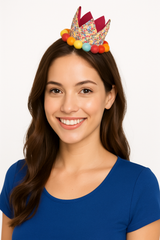 Multi-Colour Sprinkle Tiara Hair Clip for Birthdays
