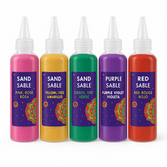 Diwali Rangoli Multi-Color Sand Set - 5 Pack