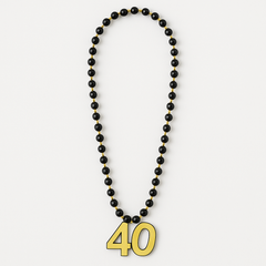 Regal 40th Birthday Celebration Bead Necklace