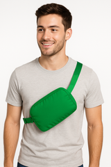 Festive Green Belt Bag for Team Spirit