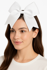Oversized White Bow Headband