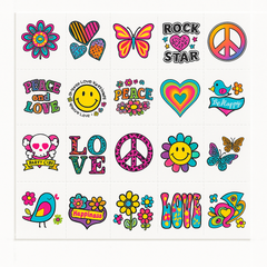 Colorful Tween Temporary Tattoos Mega Value Pack