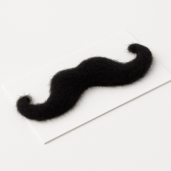 Black Self-Adhesive Moustache Party Favors - 12 Pack