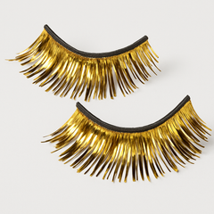 Self-Adhesive Yellow Tinsel False Eyelashes