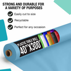 Little Gym - 40 In. x 300 Ft. Premium Sky Blue Table Roll