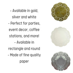 4.5 In. Round White Paper Doilies | 40 Count