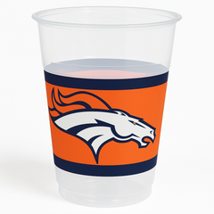Denver Broncos 16oz Plastic Cups - 25 Pack