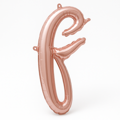 Rose Gold Foil Letter Z Balloon - Air-Filled Script Style, 8-Inch