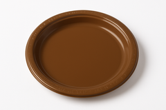 Chocolate Brown 7" Plastic Appetizer/Dessert Plates - 20 Count