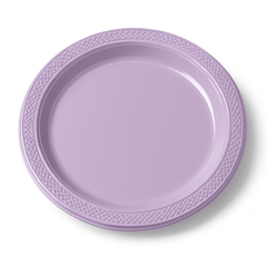 Lavender 9" Round Plastic Plates - 20 Count
