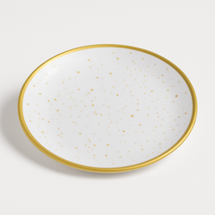 Elegant Gold-Trimmed Melamine Appetizer Plate - 6.25"