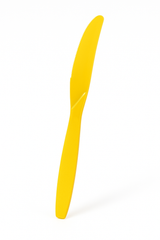 Vibrant Yellow Plastic Knives - 16 Count