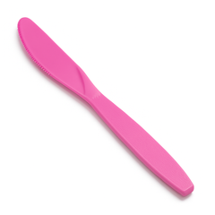 Bright Pink Plastic Knives - 16ct
