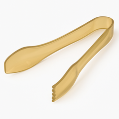 Elegant Gold Mini Plastic Tongs - 2 Pack